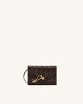 Celeste Woven Textured Envelope Wallet - Chocolate