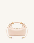 Ellie Metal Ring Embellished Top Handle Bag - Light Pink