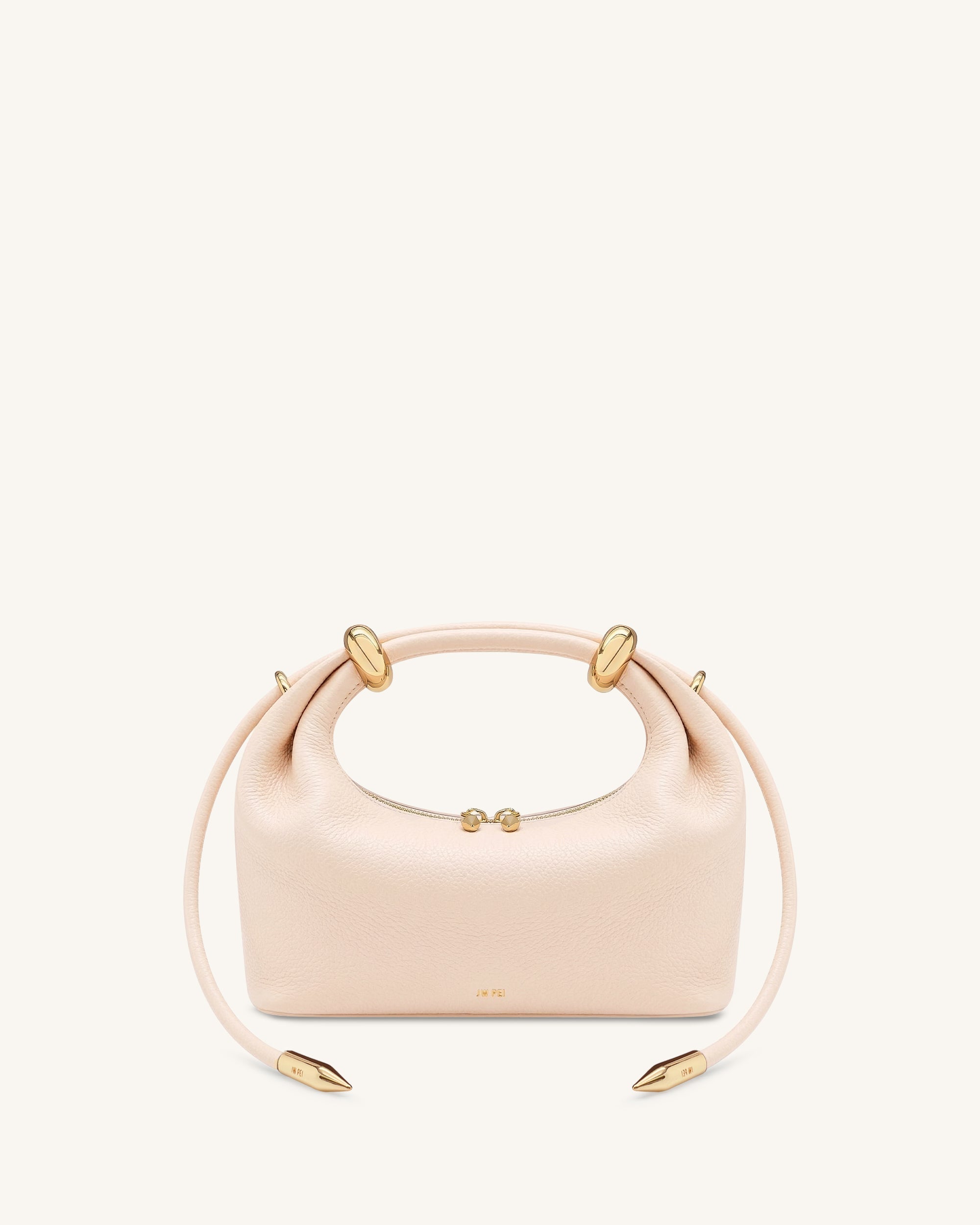 Ellie Metal Ring Embellished Top Handle Bag - Light Pink
