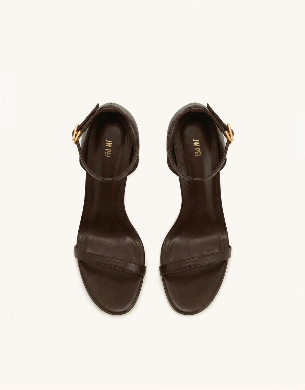 Alivia Ankle Strap Sandals - Dark Brown