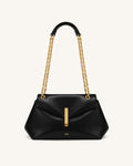 Valerie Chain Flap Shoulder Bag - Black