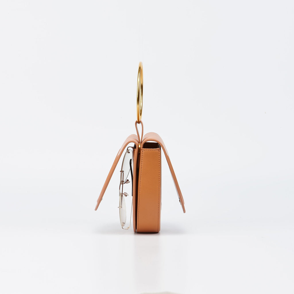 The Double Moon Crossbody - Tan