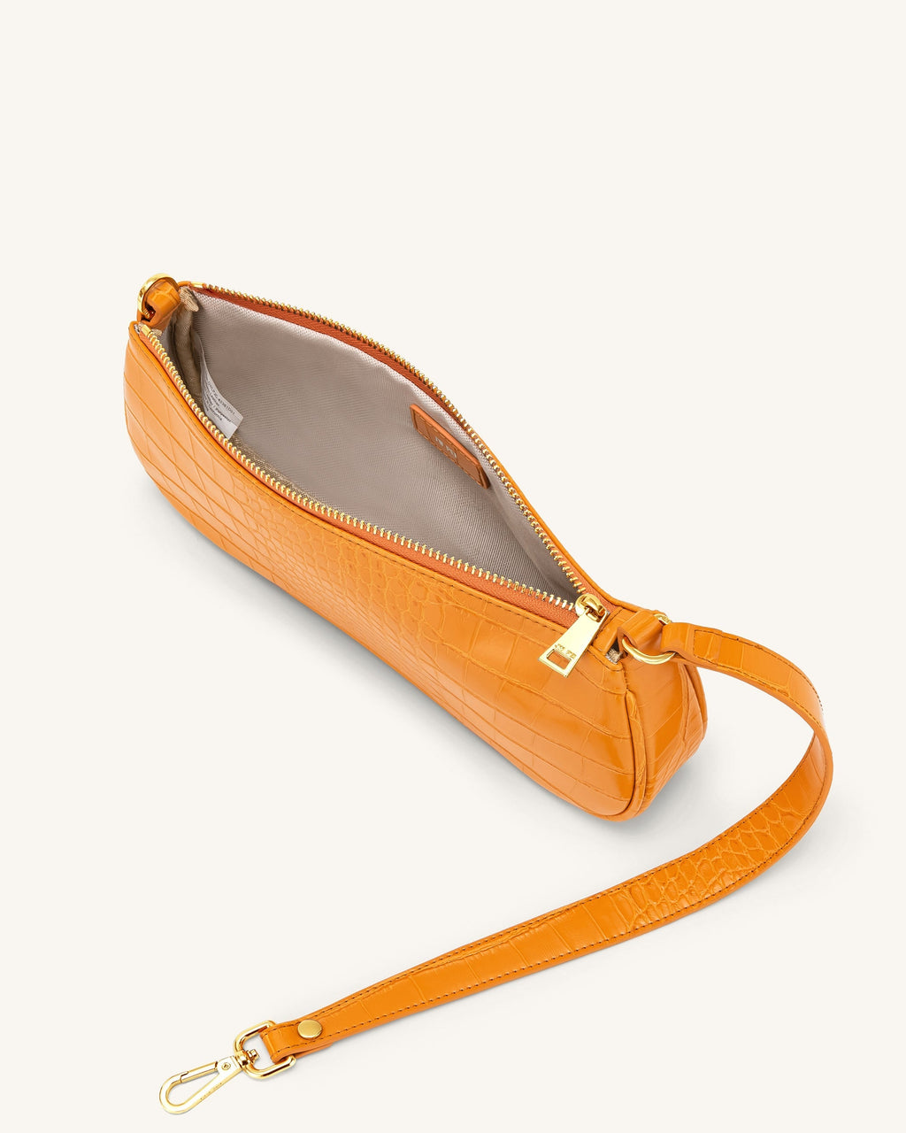 Eva Shoulder Bag - Apricot Yellow Croc