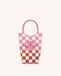 FEI Gradient Checkerboard Phone Bag - Begonia Pink & Red