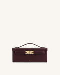 Bria Structured Top Handle Bag - Deep Burgundy