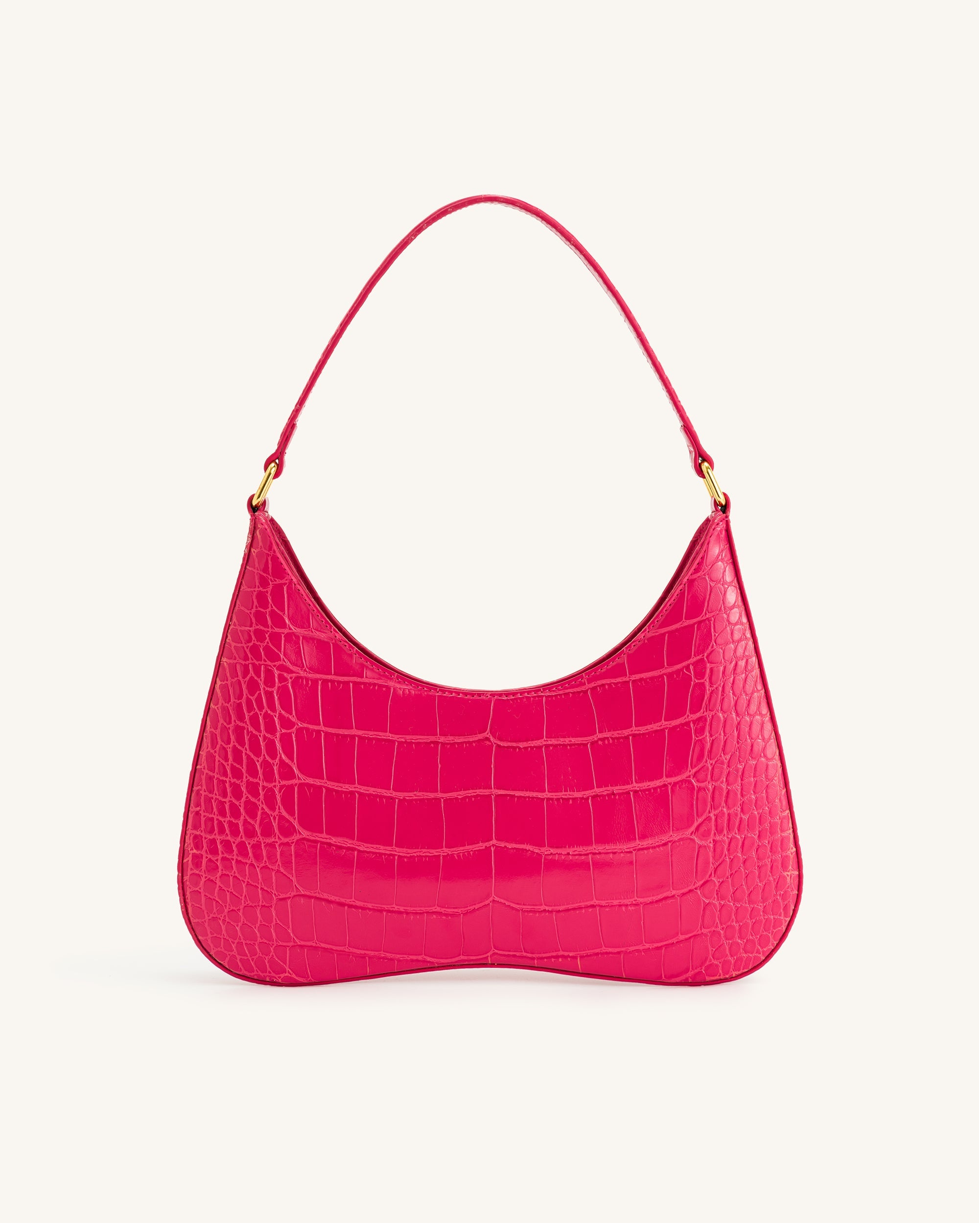 Ruby Shoulder Bag - Magenta Croc