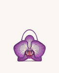 Flora Orchid Shaped Top Handle Bag - Purple