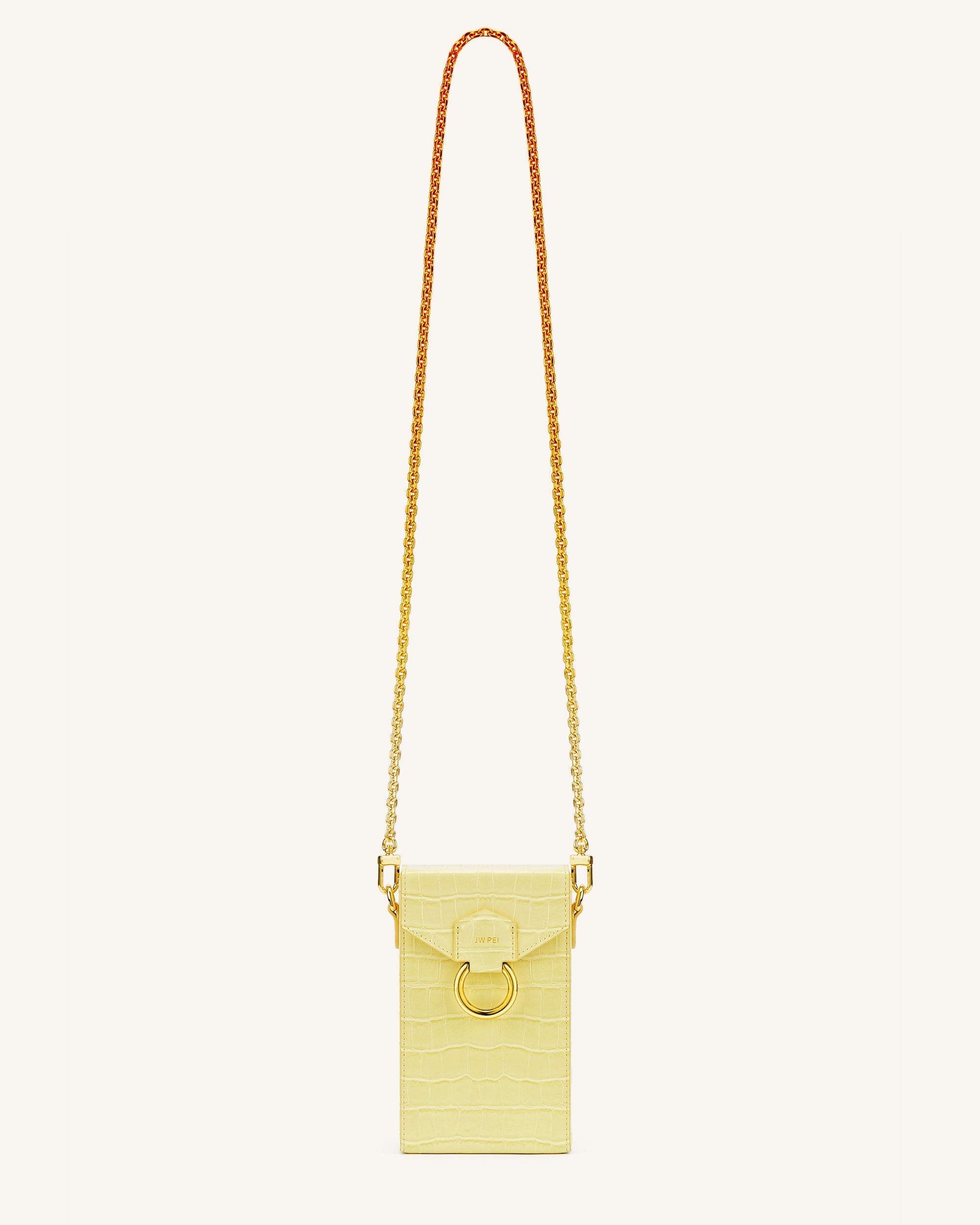 Lola Gradient Chain Phone Case - Light Yellow Croc