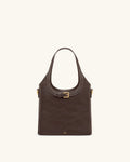 Brooke Mini Belted Embellished Top Handle Bag - Dark Brown