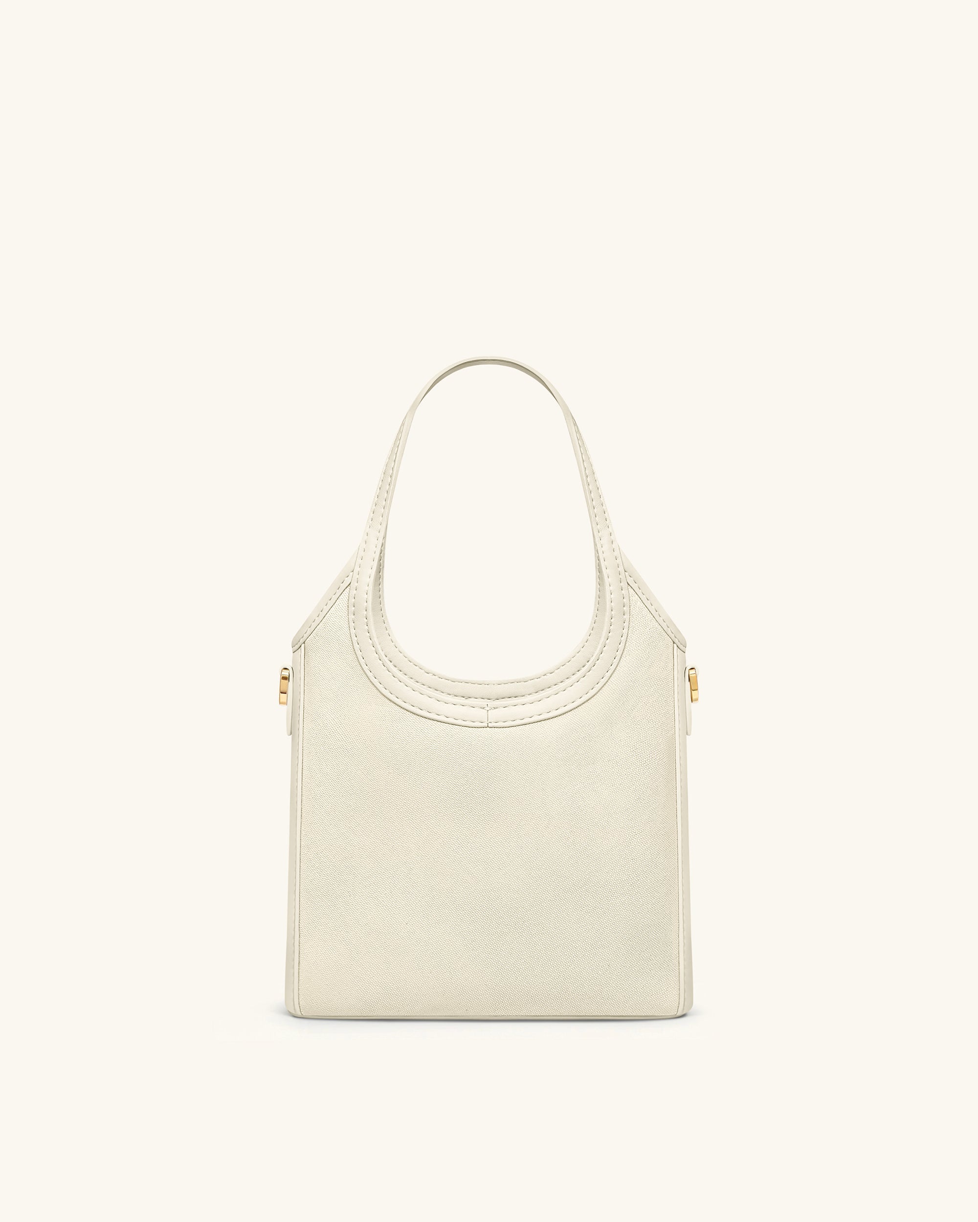 Brooke Mini Belted Embellished Orchid Beaded Top Handle Bag - Ivory